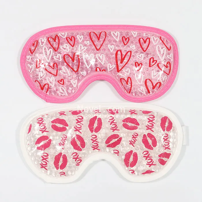 Cute Cartoon Soft Plush Back  Gel Ball Reusable Cold Compress Cooling Ice Pack Sleeping Eye Mask