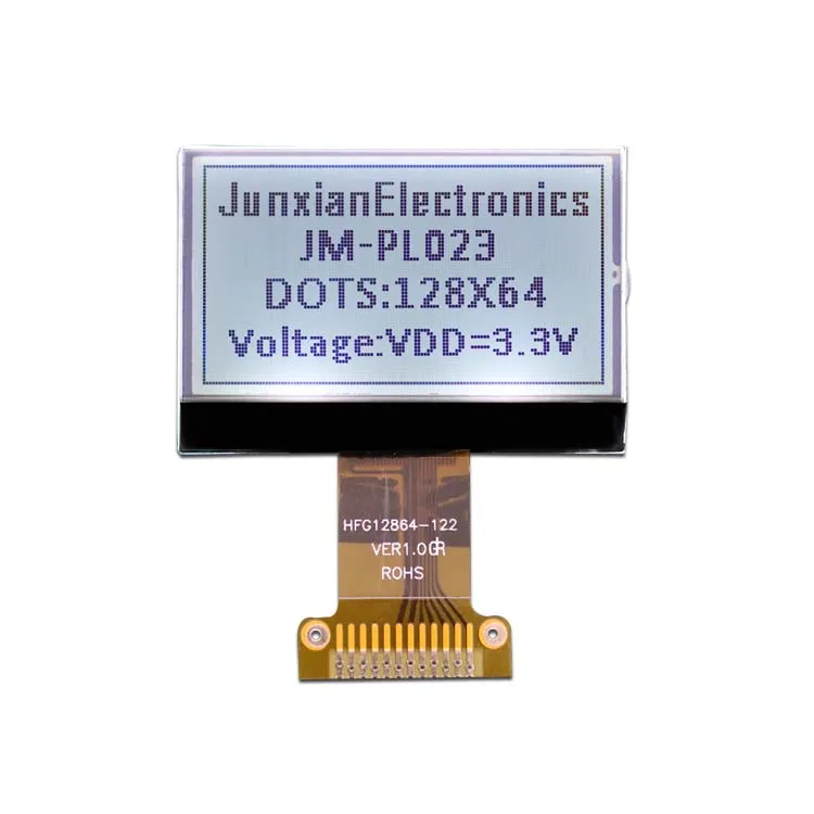 1.2 inch small monochrome lcd display Interface SPI 128*64 Cog LCM graphic LCD module