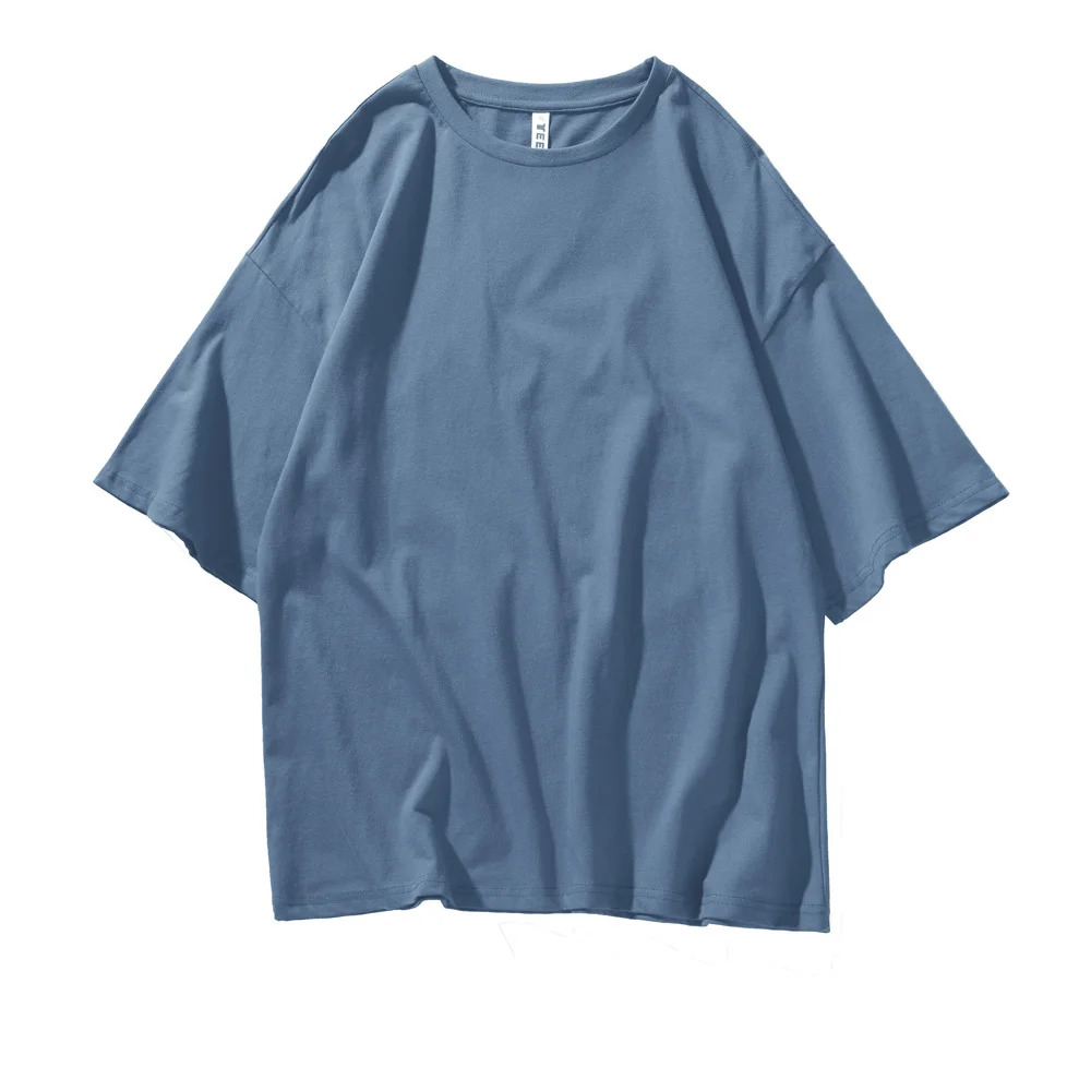 Футболка мужская свободного покроя, хлопок, без рисунка, с вырезом на плече, в стиле хип-хоп, модная уличная одежда, большие размеры