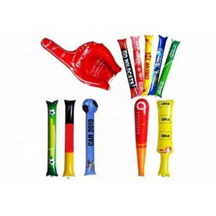 Custom high quality PE inflatable cheering stick plastic thunder sticks