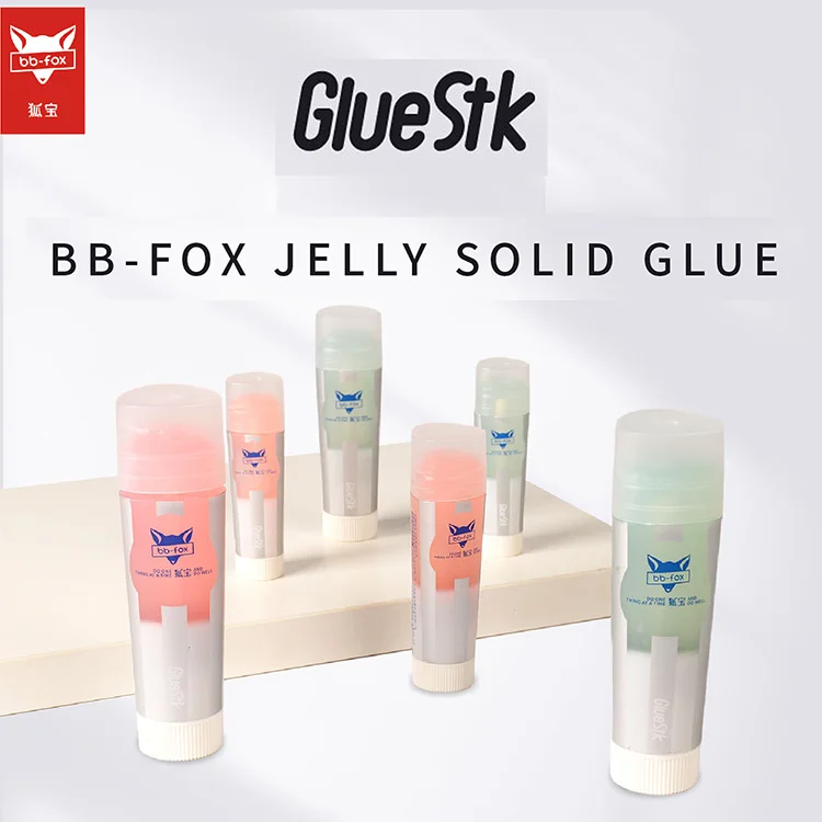 Washable Solid Glue Sticks Safe Non-toxic Stationery Glue Stick Jelly Texture for Student, School, Office
