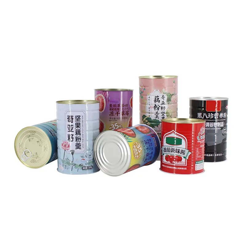 Tin Cans Manufacturer Empty 500g Container with Lids for Tomato Paste Sauce Jams