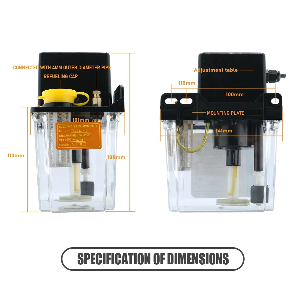 50ml/min DCR-50 1L 220V Oil Pump Single-Stage Pump Oil Pumps Electromagnetic Oil Pump For Lubrication