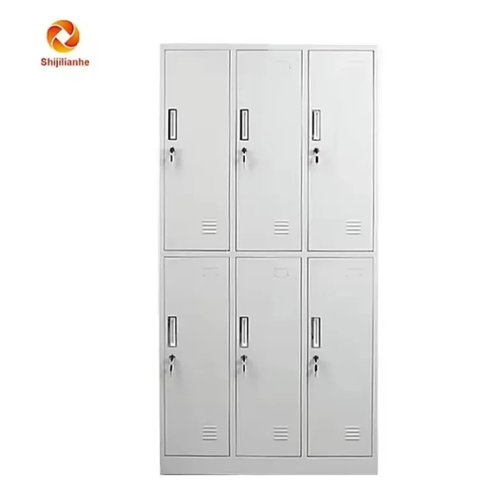 Metal locker cabinet Metal Steel 6 Compartment Locker Steel Closet Wardrobe Cupboard Gym Locker