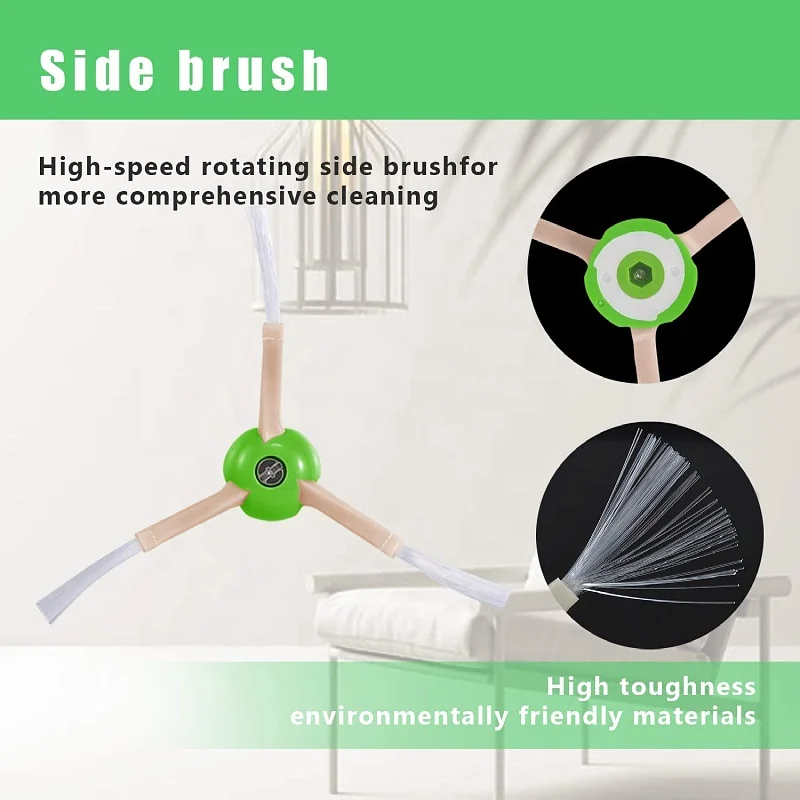 Compatible with i Robot Roombas i7 i7+ i6+ i8 i3+/Plus E5 E6 E7 Robot Vacuum Cleaner Side Brush