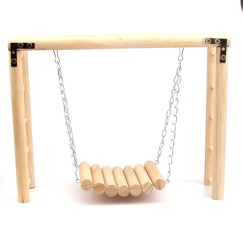 Bird cage TOY parrot myna toy mirror tiger skin peony puzzle ferrule food cup mirror solid wood stand bird toy