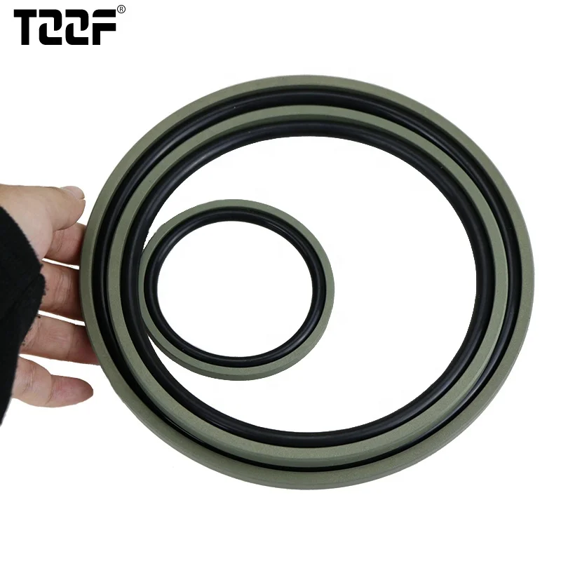 Brown SPGO - PTFE Hydraulic Piston Seal with NBR/FKM O-Ring height 4.2mm