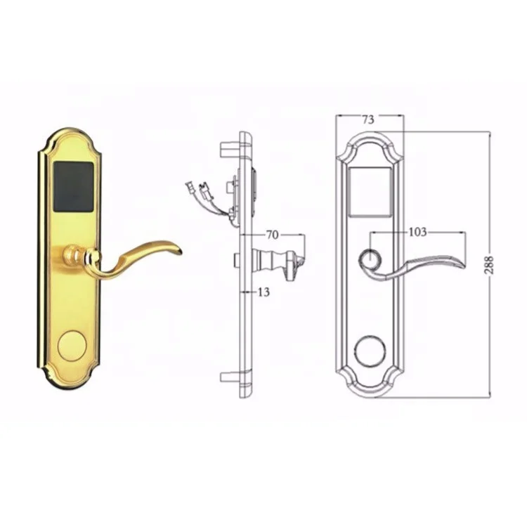 RFID Smart Hotel Door Lock with Access Key Card