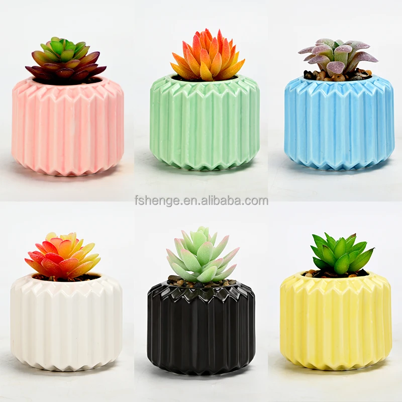 Succulent pot wholesale Cute Panda Group  White porcelain cartoon animal flower pot / ceramic glazed flower pot