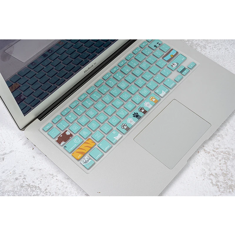 Защитный чехол для клавиатуры с мраморным рисунком для Macbook Air