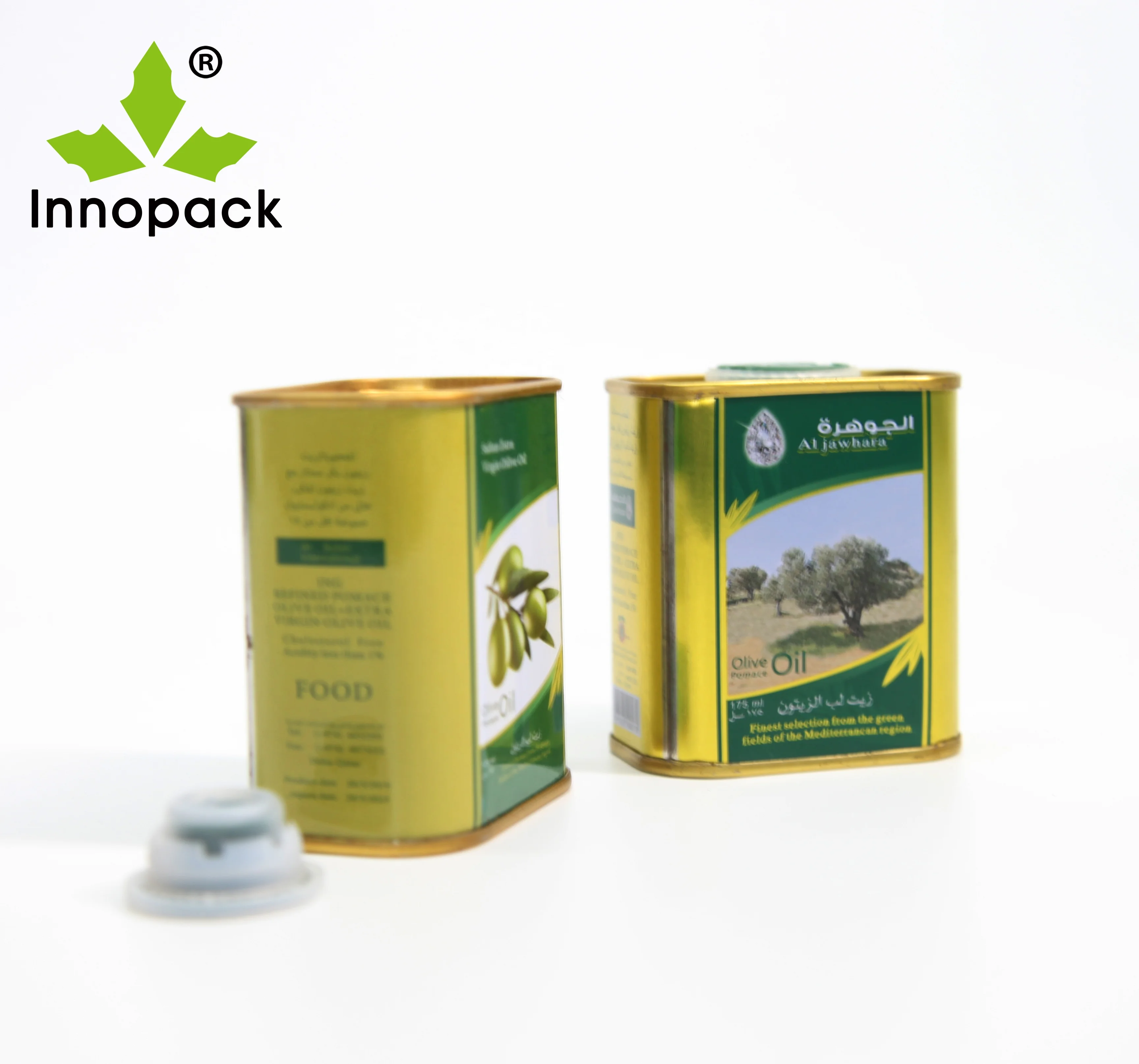 Wholesale Custom print olive oil tin cans 100ml 1 liter cooking oil tin containers 1 gallon oil tin can packing