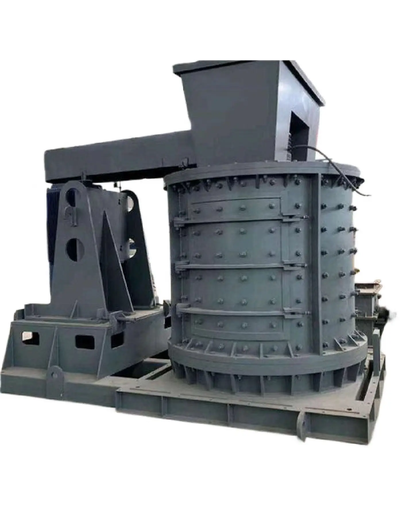 Efficient gypsum coal mine material vertical sand making machine composite crusher