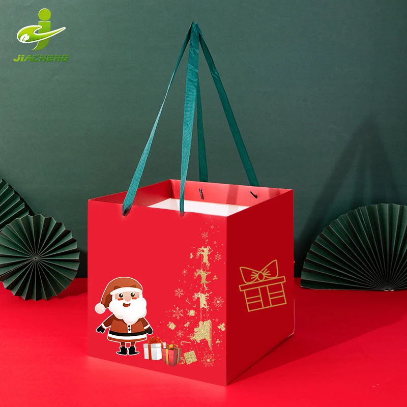 JIACHENG le sac en papier craft de luxe personalise train theme indian wed return kraft paper gift bag thats wide on the bottom