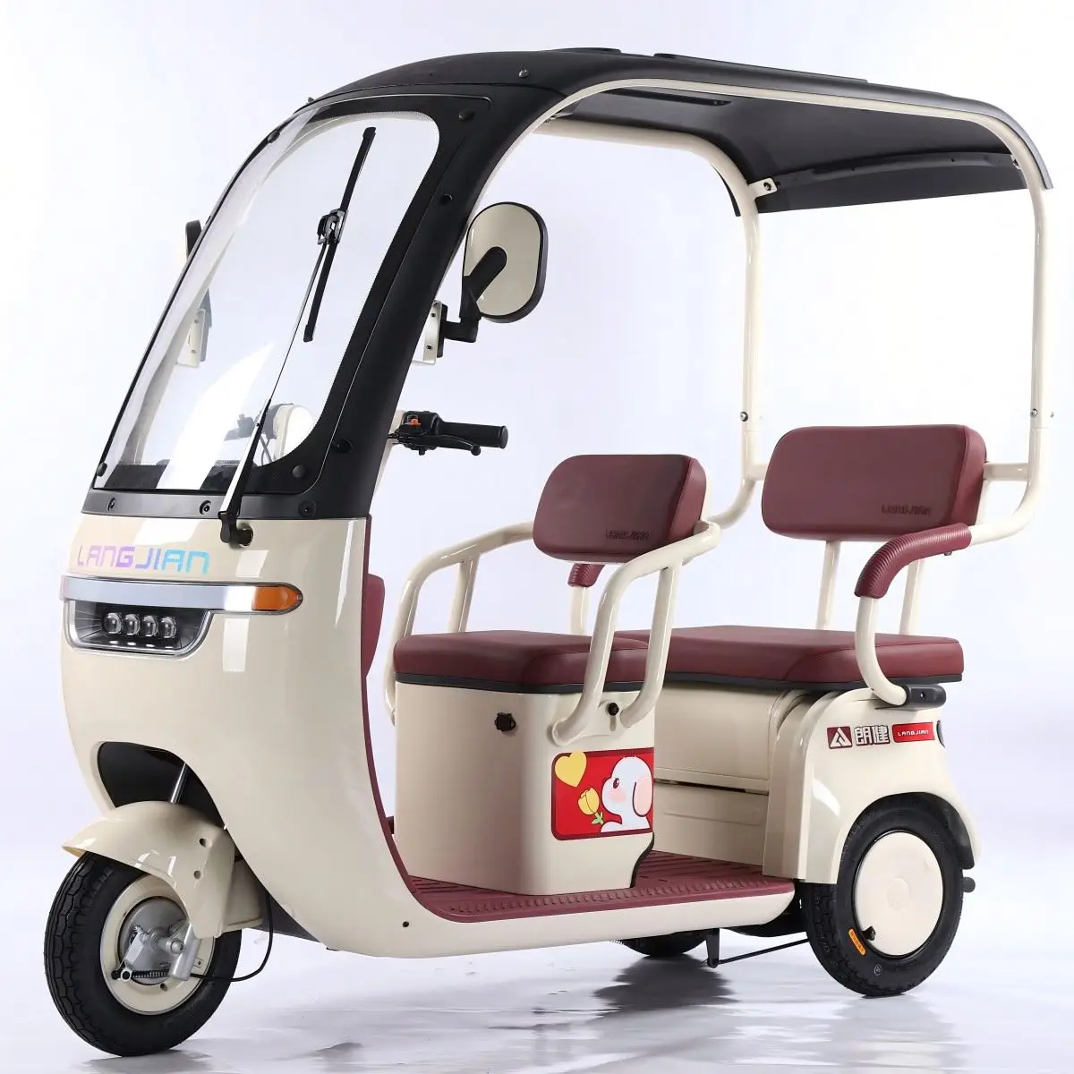 CHENLU New Adult Electric Bike 3 Wheels Tricycles With Roof Electric Tricycle For Passengers open body