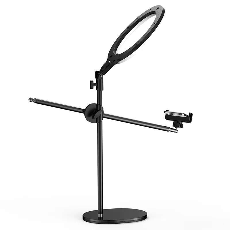Ring Light With Tripod Stand Cell Phone Holder For Live Stream Makeup Mini Led Camera Ringlight For Live Streaming