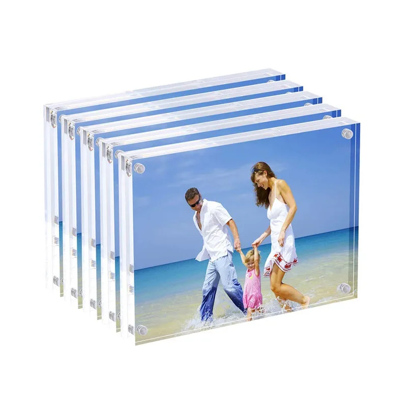 Magtoon Custom Wholesale 5X7 Inch Sublimation Magnet Picture Luxury Premium Magnetic Acrylic Photo Photograph Block Frame