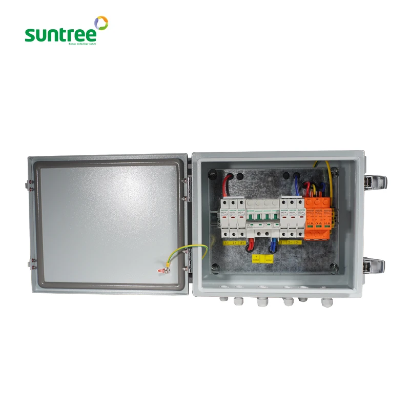 Photovoltaic iron shell pv solar power convergence combiner box wite 2 string
