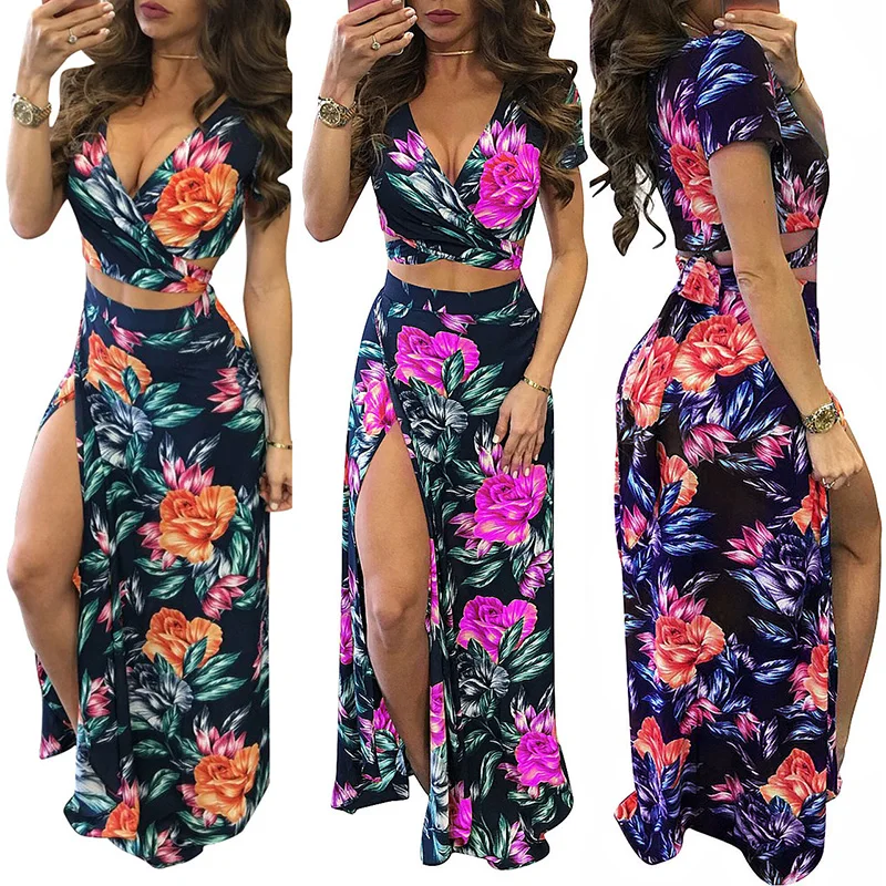 Ladies Clothes Sexy Cut Women Brand Clothes Causal Plus Size Maxi Dresses Long