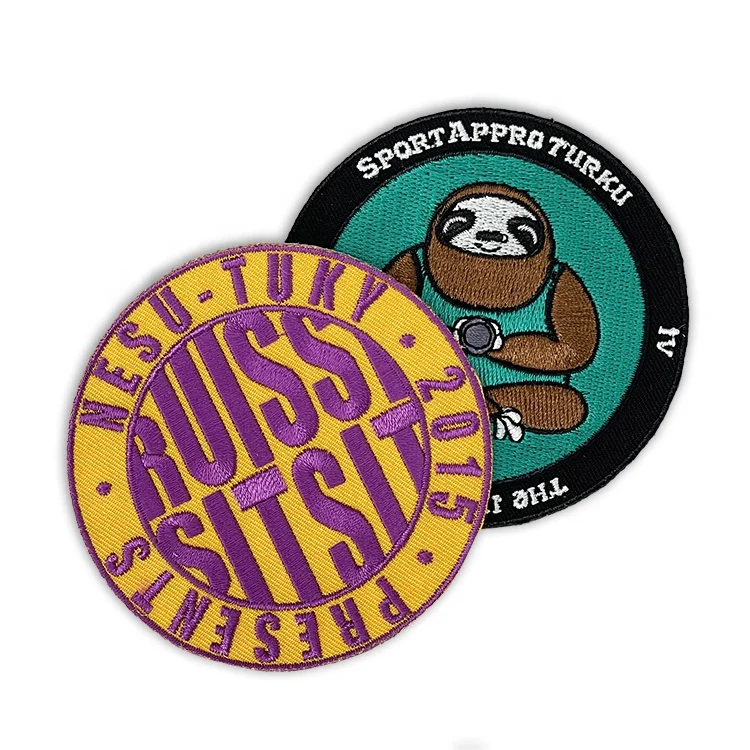 High Quality Factory Custom Designer Brand Clothes Iron on Embroidery Patches Letters Embroidered Logo Fabric Badge for Clothing