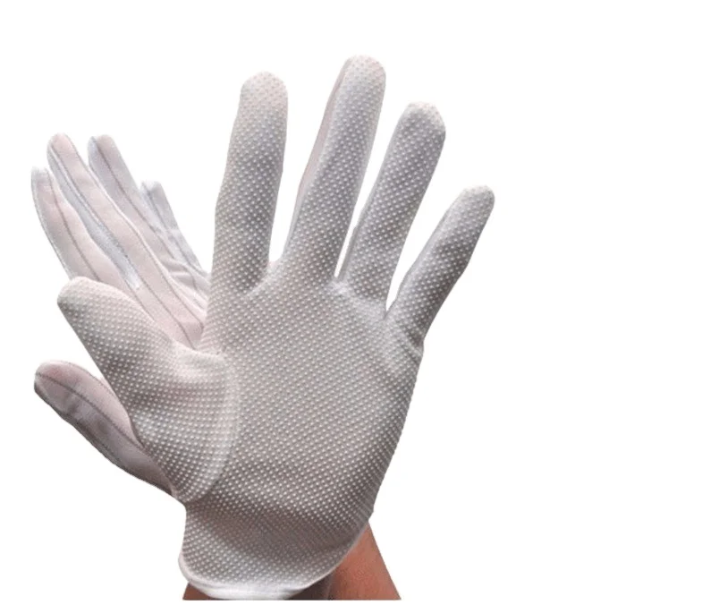 Yulan CTA12 Nylon PVC Polka Dot Gloves, Clean room Electronics Industrial Anti-static Gloves Good Quality ESD Dotted Gloves