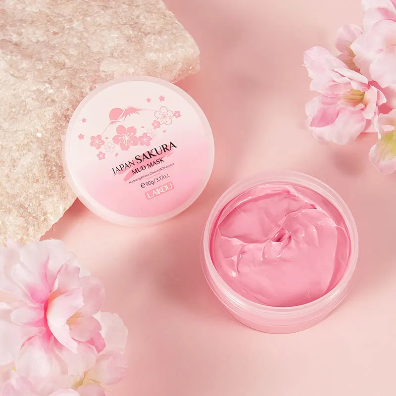 LAIKOU Wholesale Laikou 90g Sakura Cleaning Brightening Skin Care Face Clay Mud Cream