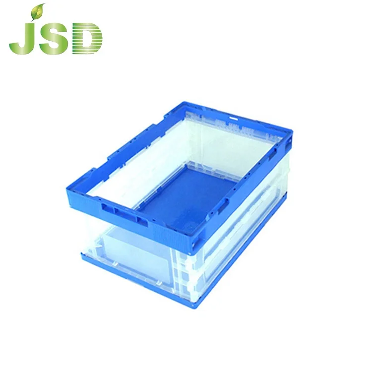 Collapsible and stackable storage container stackable picking boxes for clothes factory manufacturer plastic container box