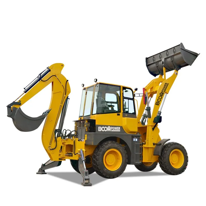 Large And Mini Front End Loader Tractor 3 To 8 Ton Multifunction Wheel Backhoe Loader For Sale
