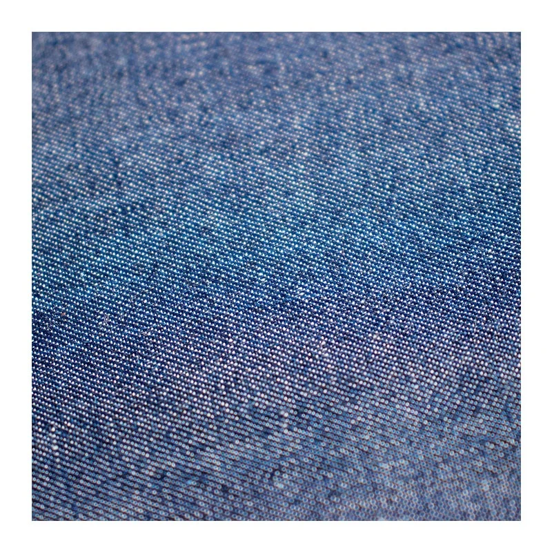 Organic Cotton Fabric Denim 85% Cotton 15% Polyester Pastel Denim Stock Stretch Jeans Fabric Material