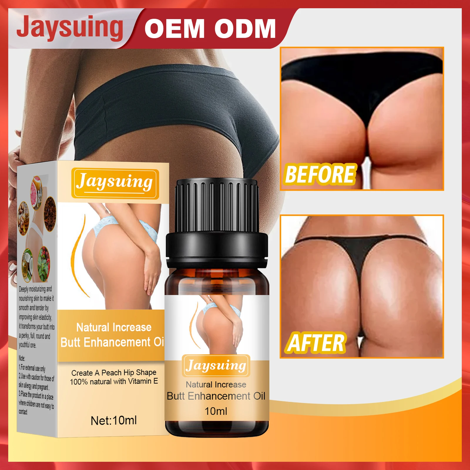 Factory Wholesale herbal Butt Enlargement Oil No Side Effects Enlargement Hip Up firming buttock enlarging oil