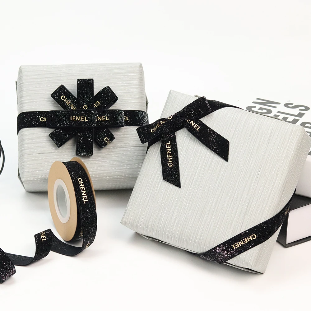 Hot Selling Single Face Silk Velvet Ribbon 6mm-50mm Width Wholesale Ribbon Custom Logo for Gift Wrapping and Crafts