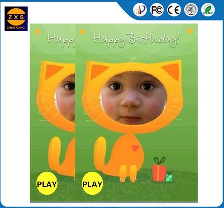 Custom printing voice recordable sound musical greeting cards Christmas card invitation/Thanks/Birthday card