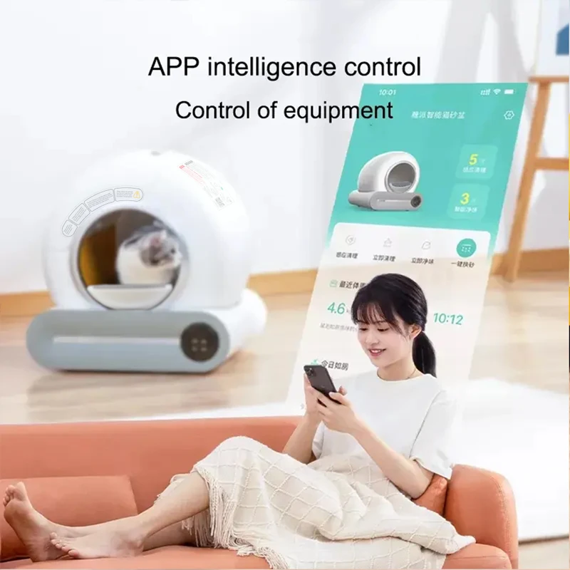 APP Remote Control Cat Toilet Self Cleaning Litter Box Robot Automatic Cat Litter Box Smart Litter Box Selfcleaning For Cat