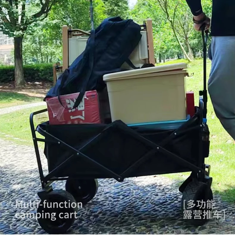Outdoor Beach Camping Wagon Carry Kid Baby Cart Trolley Garden Foldable Collapsible Folding Cart Wagon