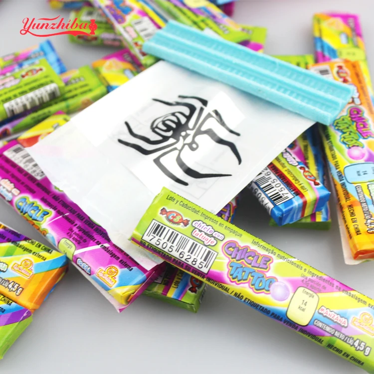 
Bubble Gums with tattoo paper 