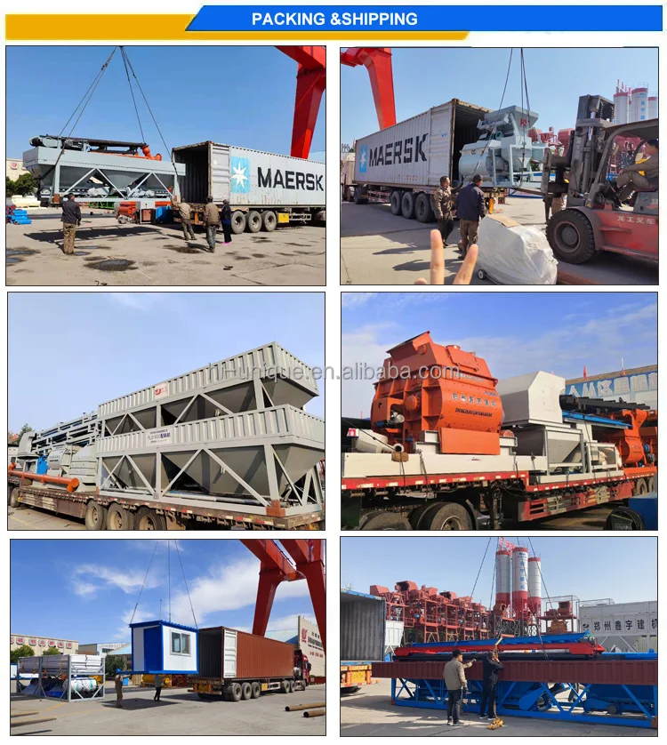 Ready mix concrete plant machinery 75m3/h simple batching plant for block machine