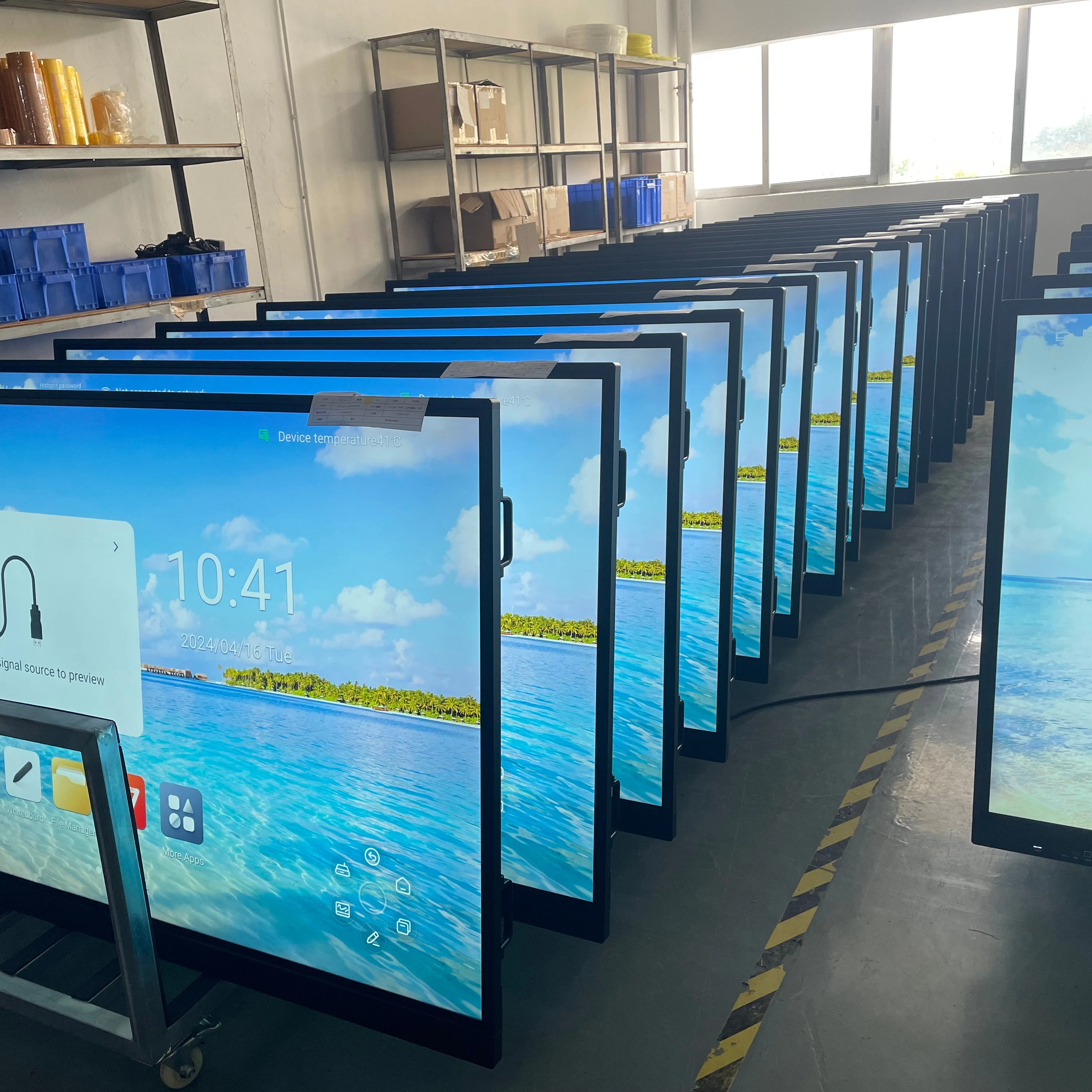 Factory price 4k 65 75 85 96 110 inch touch screen Multi-language software lcd smart tv android interactive whiteboard