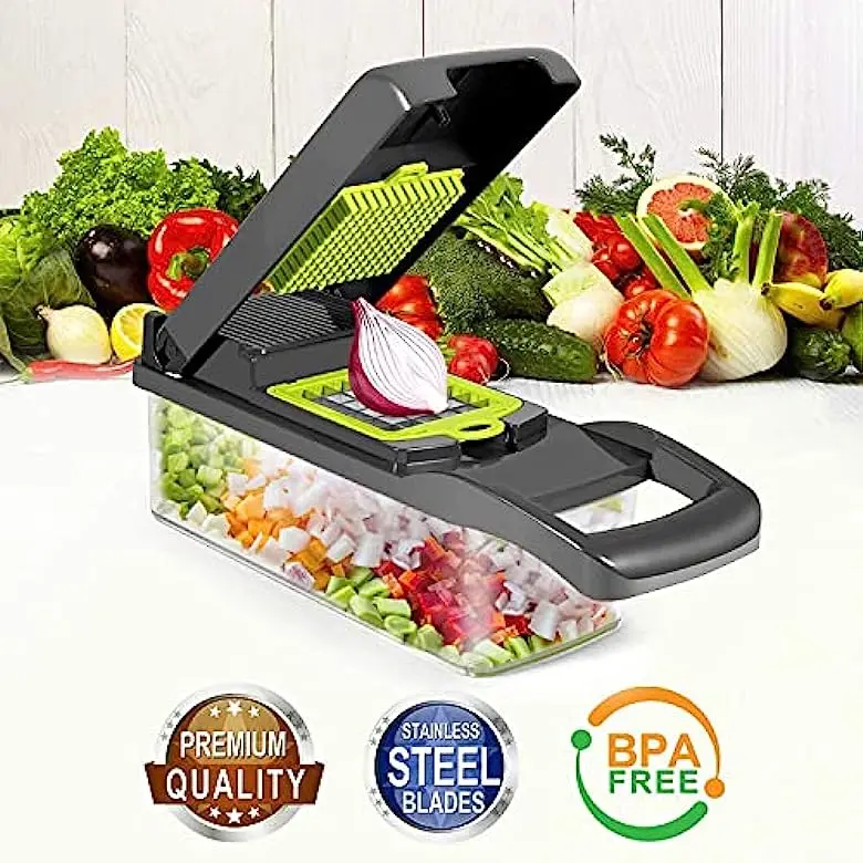 MU Multifunctional Stainless Steel Watermelon Cutter Slicer Handheld Round Divider