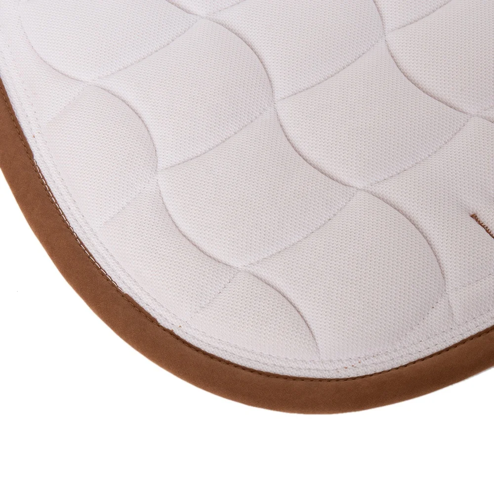 Fashion custom comfortable brown fabric polycotton lining best westerne questrian english horse jumping saddle pad matching set