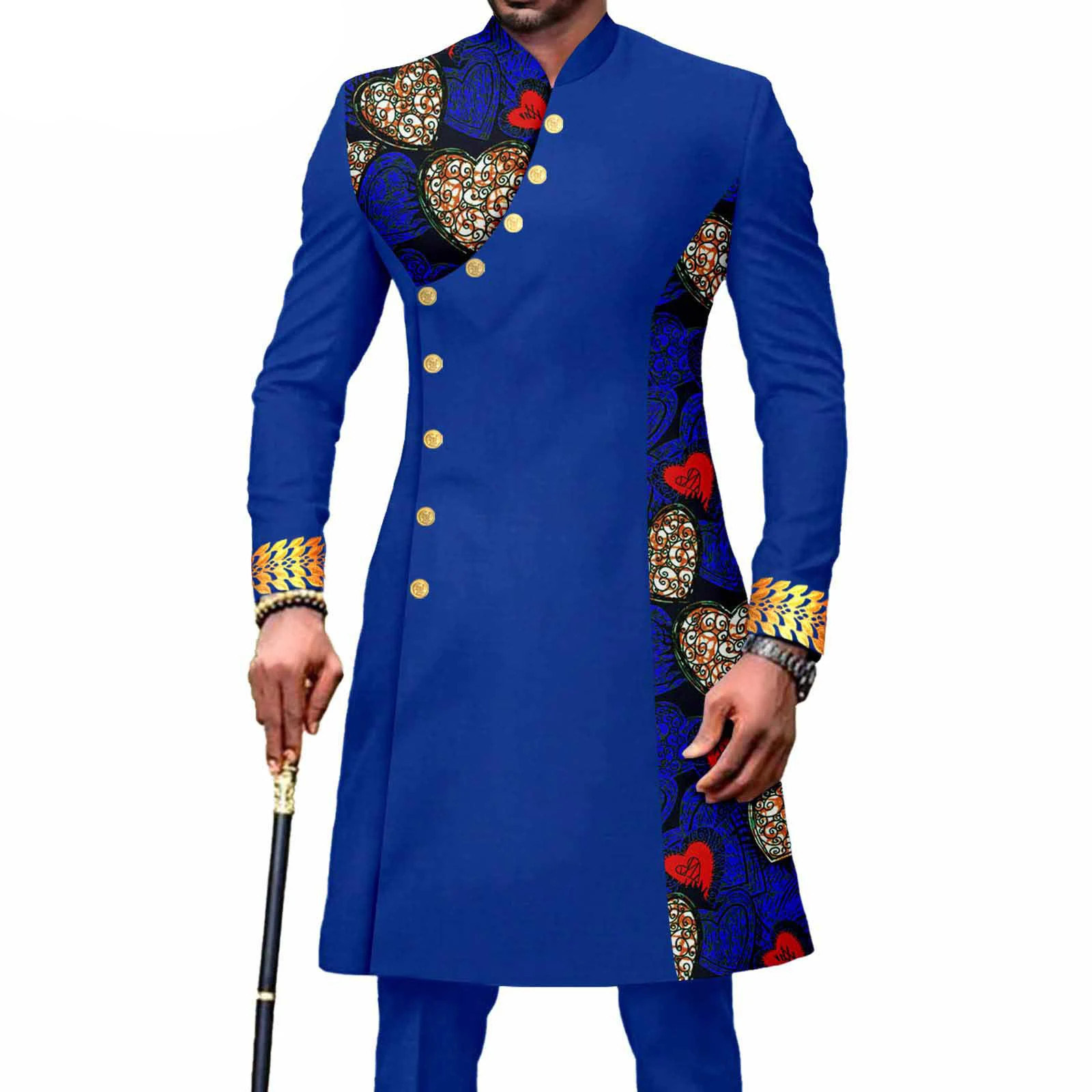 1539 African styles 22 colors Ankara dress for man African kitenge dress designs Men tops and pants 2 piece suits