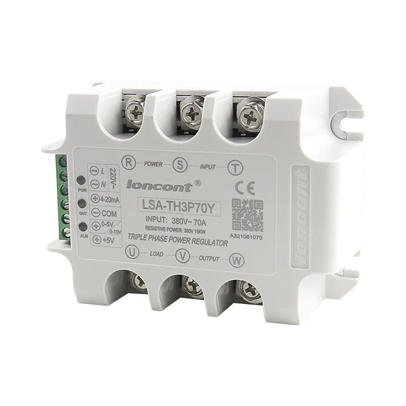 15A-200A Three-phase AC Voltage Regulating Module With Heat Sink And Fan Power Regulator Thyristor Solid State Relay Dimming