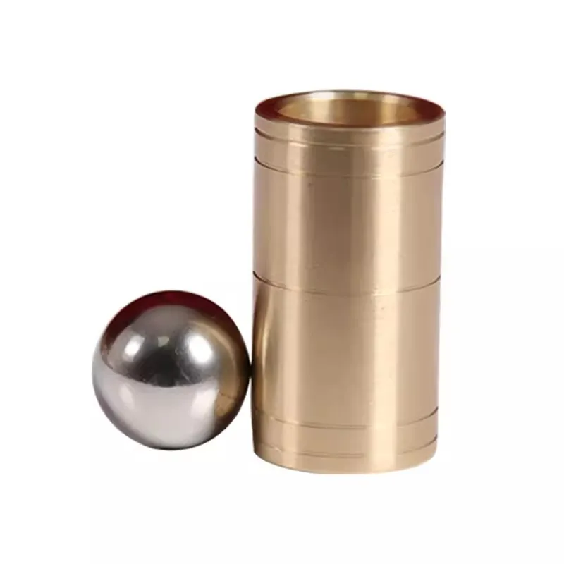 Ball & Tube Mystery (Brass) Close up Magic Tricks Illusions Gimmick Fun Magic Balls Rises Falls Stage Magic Magician Toys