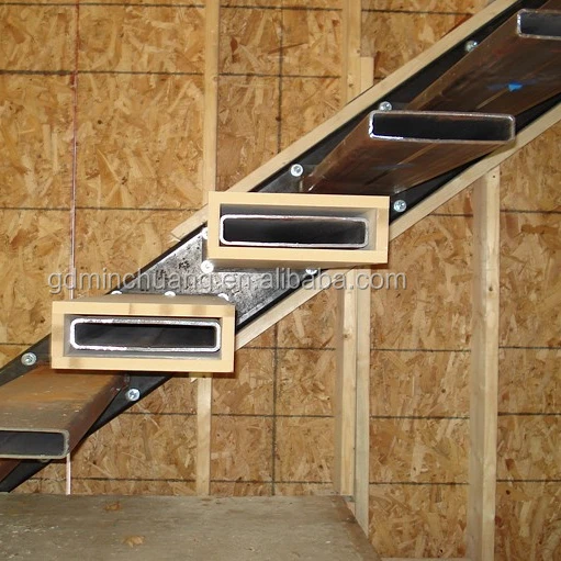 floating staircase with timber tread  straight cantilever staircases