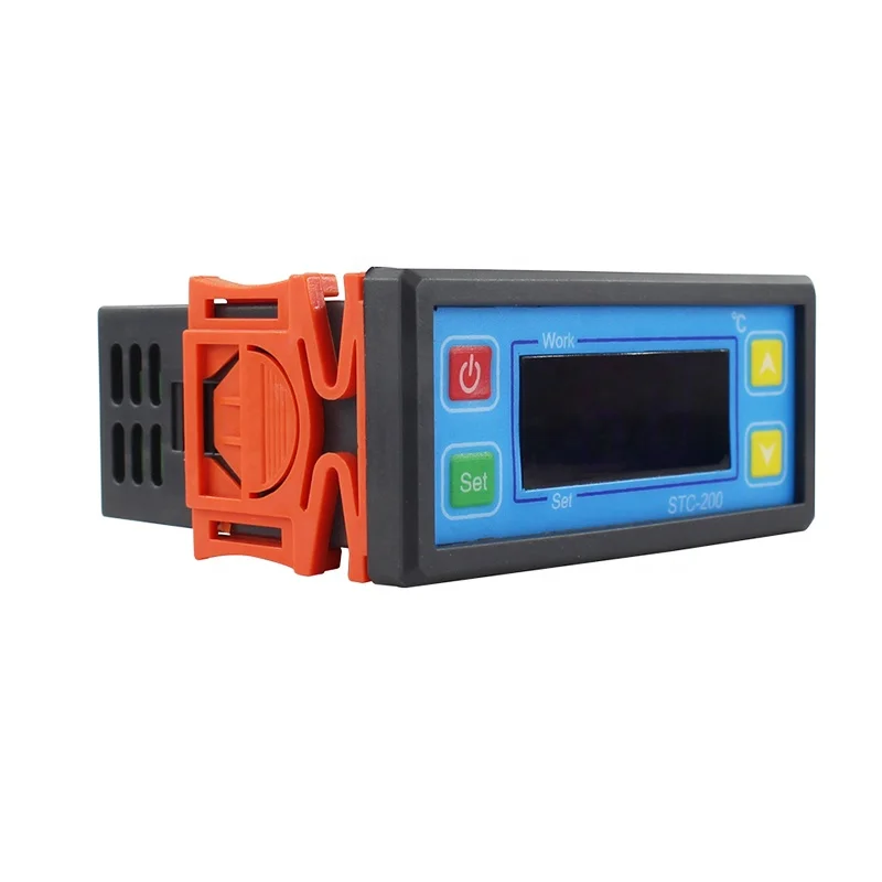 220V Digital Temperature Controller Heating Thermostat for Incubator STC-200+ with Sensor