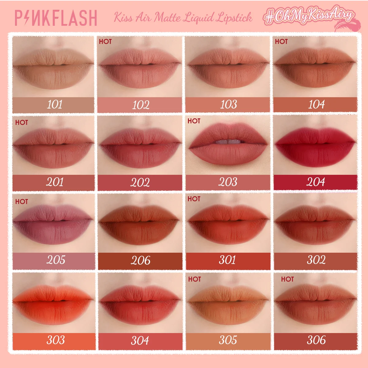 PINKFLASH Waterproof Blush Makeup Private Label Liquid Lipgloss Blusher Matte Lip