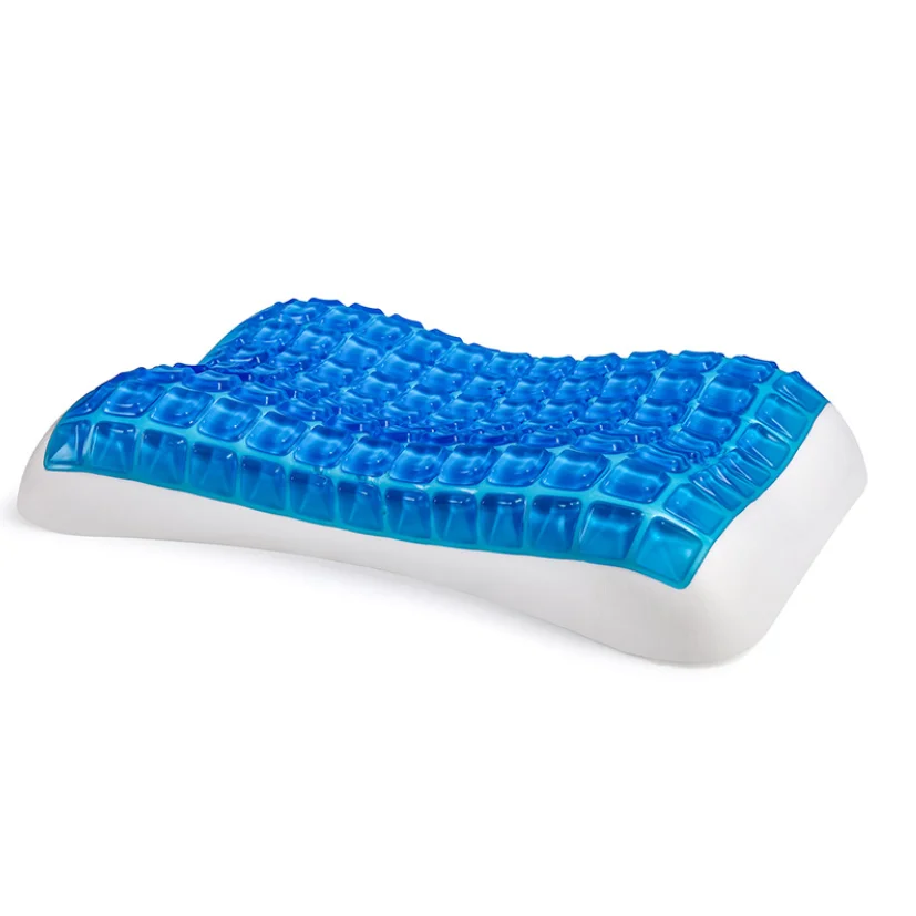 Top quality luxurious cool gel high density memory foam cooling sleep pillow for Adult