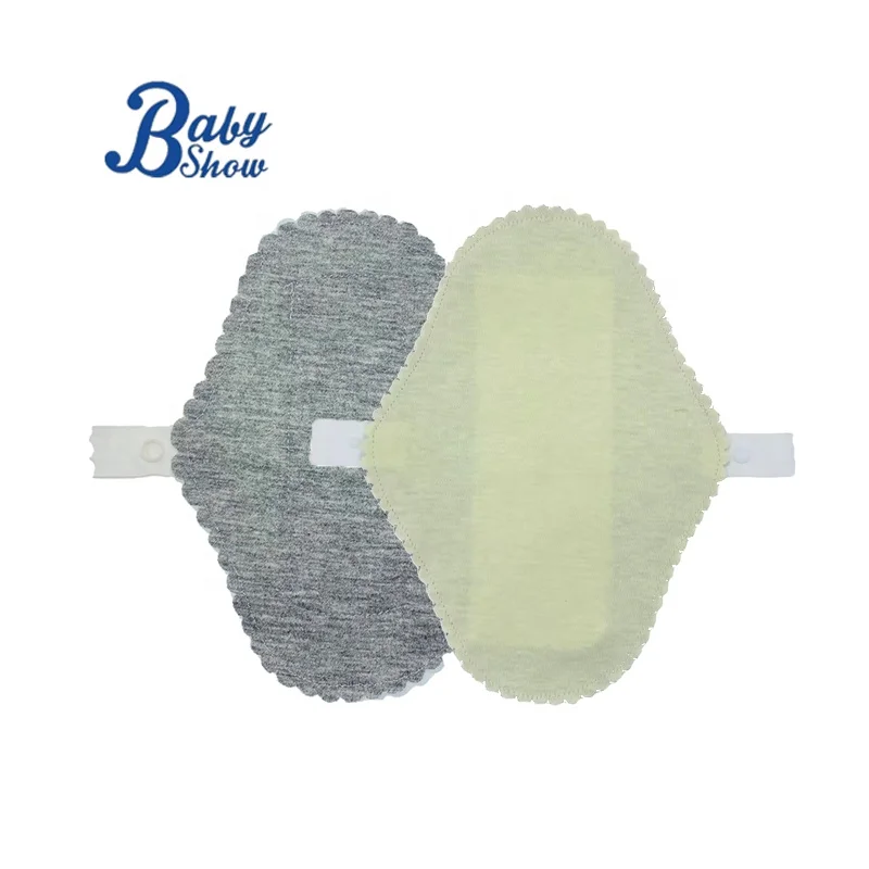 Solid Color Cloth Sanitary Towel Women Reusable Sanitary Pads Anti-bacterial Graphene Material Nursing Pad