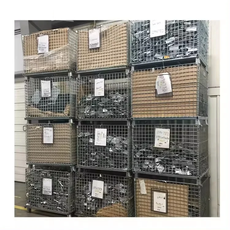 Custom Size Fold Gas Cylinder Stacked Wire Mesh Container Collapsible Storage Cage Rack