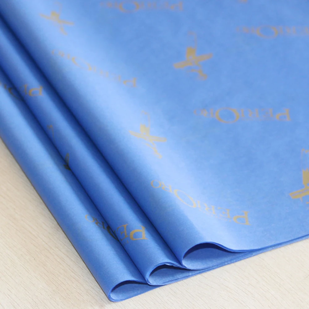 Custom Colorful Recycled Tissue Ppaer Gift Packaging Tissue Wrapping Paper With Company Logo Printed