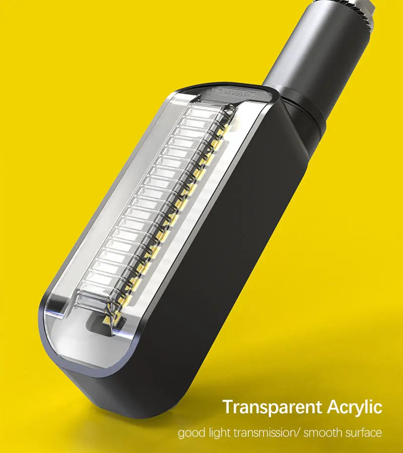 KEEN Universal Dual Colors Motorcycle LED Turn Signals Light Motorbike DRL Flow Turning Indicator Lamp 12V led