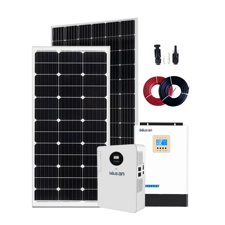 Complete solar mounting system roof 1kw 3kw 5kw off grid solar panel system solar power system with lithium battery for home use